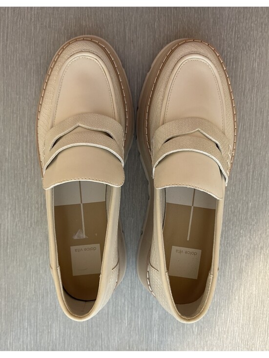 Dolce Vita Shoes - Dolce Vita Tieko Ivory Cream Chunky Lug Sole Slip on Loafers Size 8 --2" heel